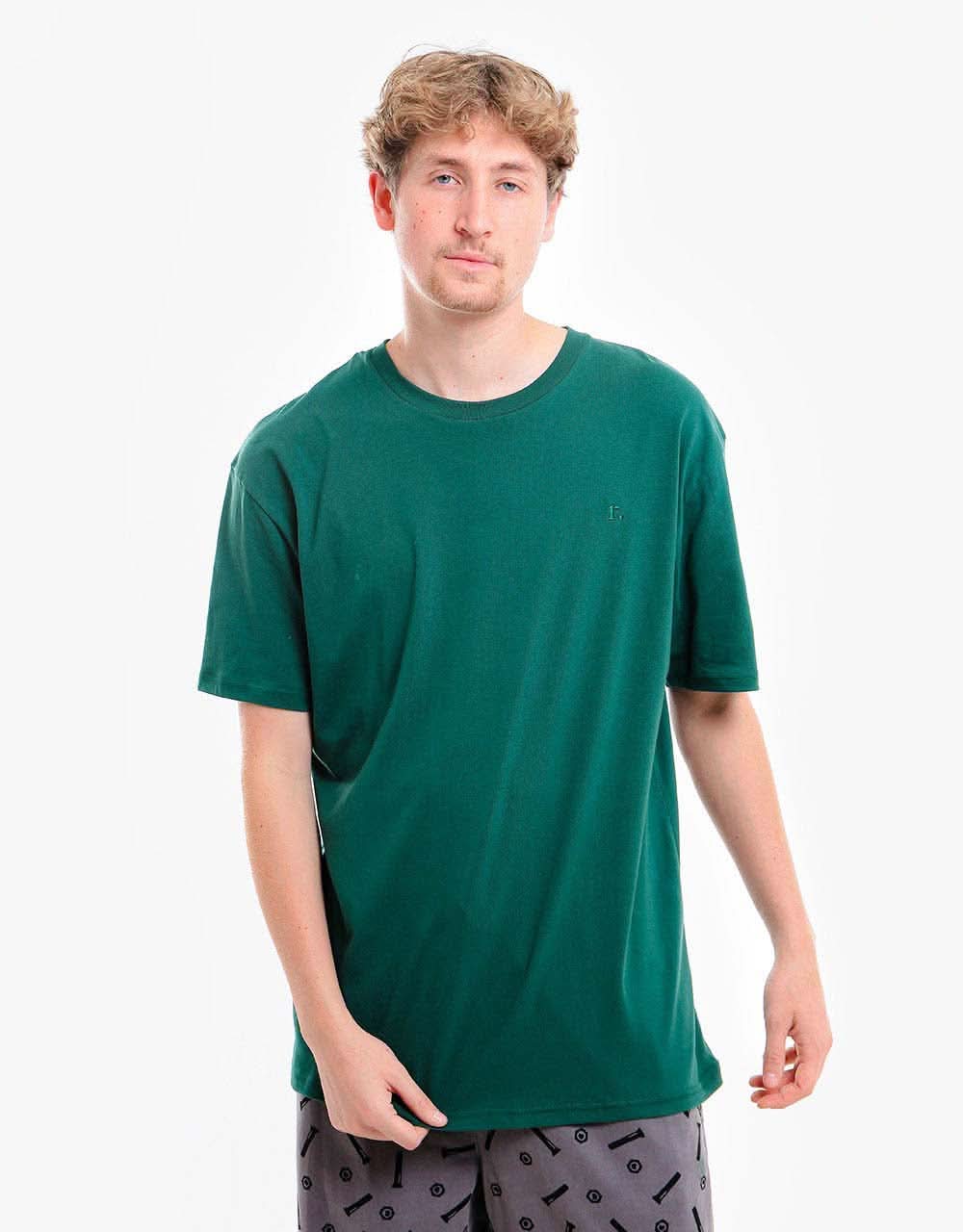 Route One Organic T-Shirt 3-Pack - Raw/Garnet/Forest Green - Image 2