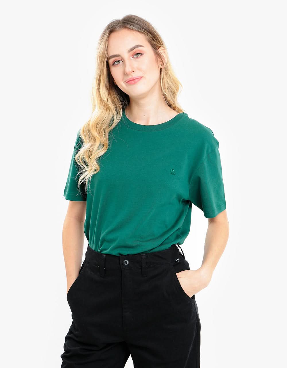 Route One Organic T-Shirt - Forest Green - Image 8