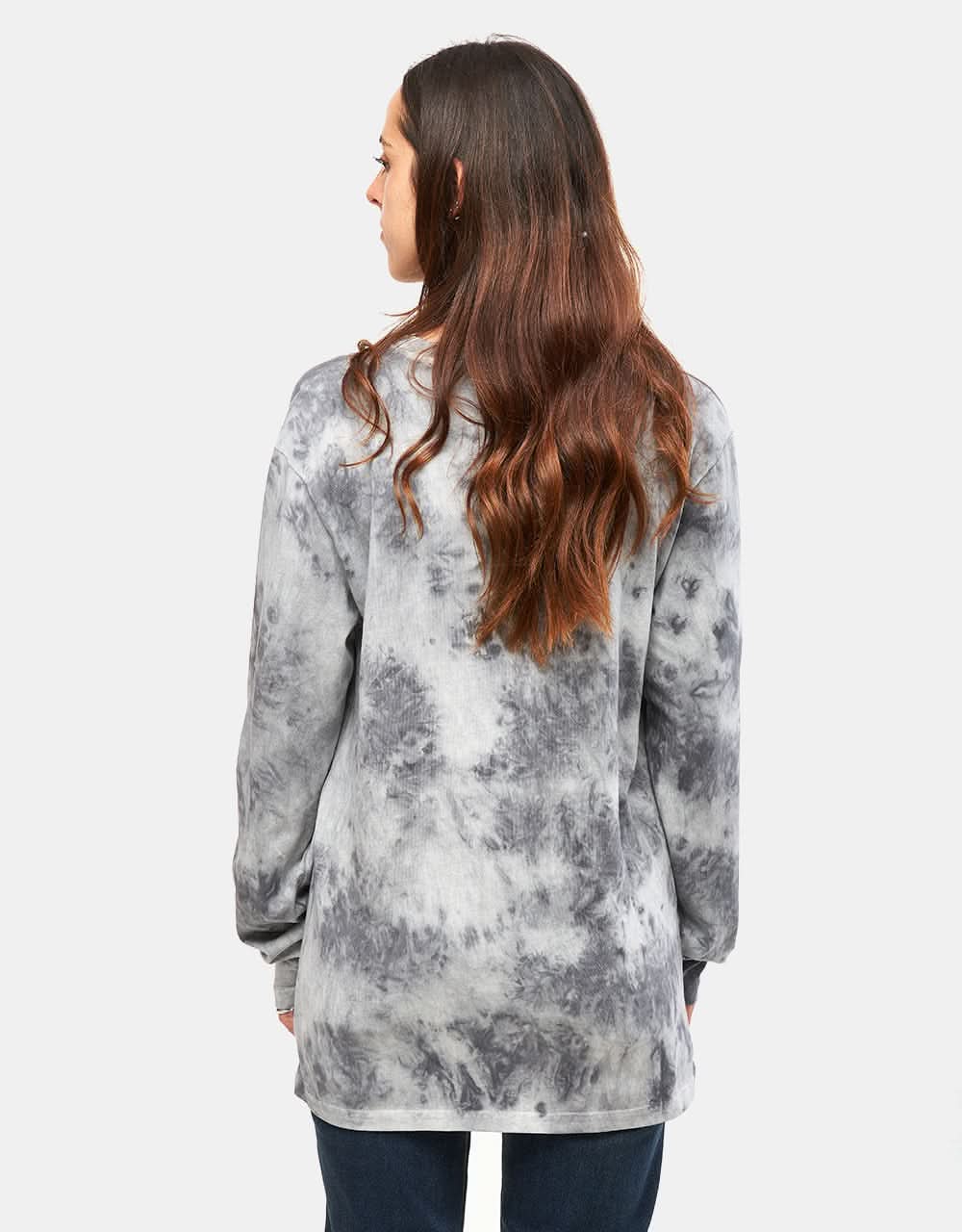 Route One Organic Tie Dye Long Sleeve T-Shirt - Black - Image 5