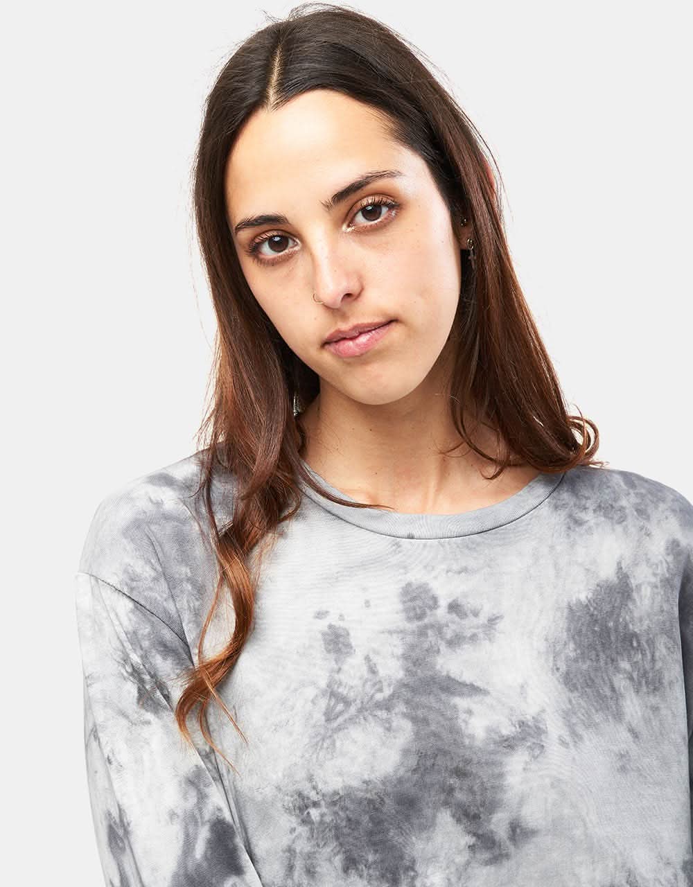 Route One Organic Tie Dye Long Sleeve T-Shirt - Black - Image 6