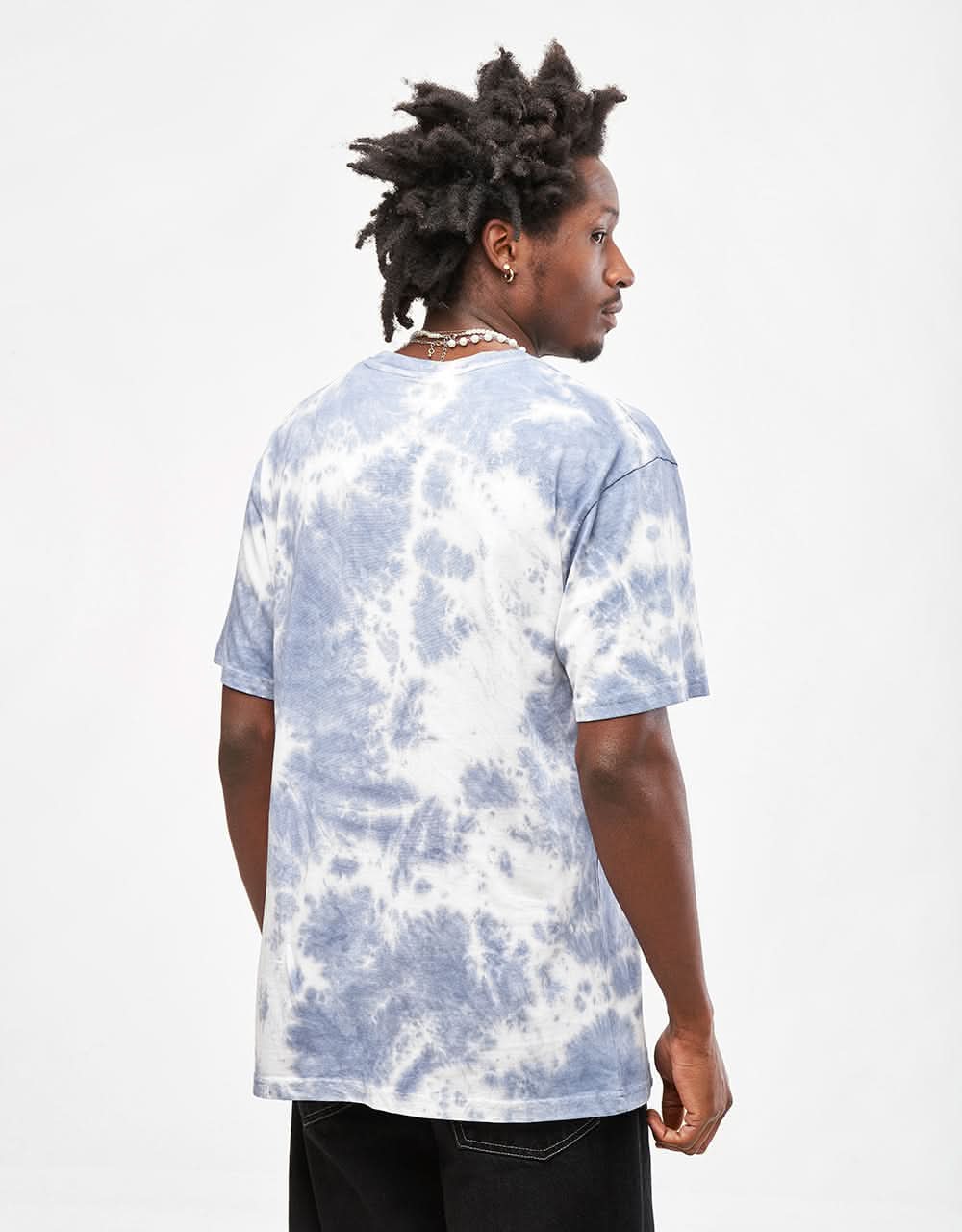 Route One Organic Tie Dye T-Shirt - Navy - Image 2