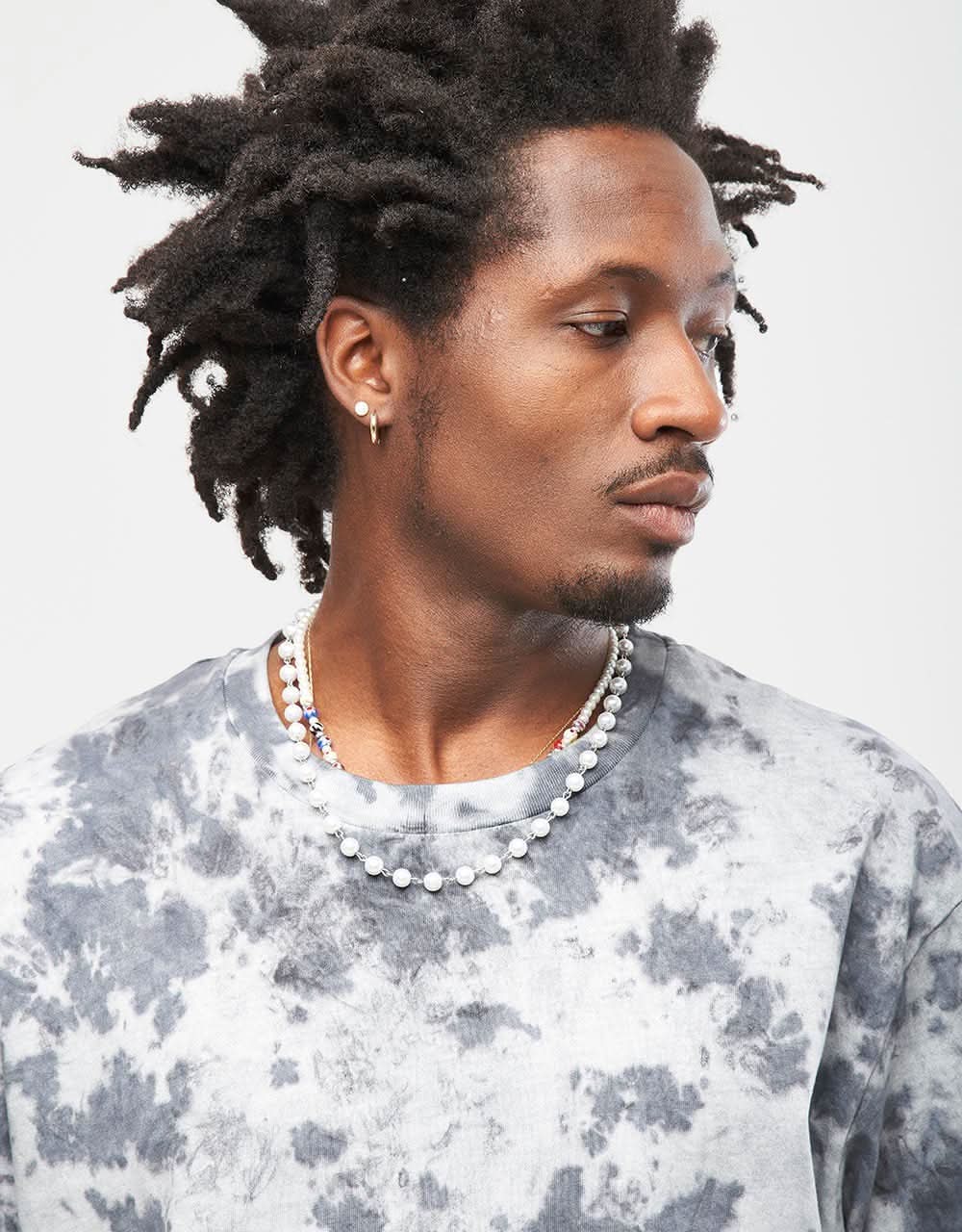 Route One Organic Tie Dye T-Shirt - Navy - Image 6