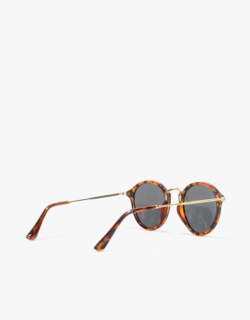 Route One Oversize Round Sunglasses - Tortoise/Gold - Image 3