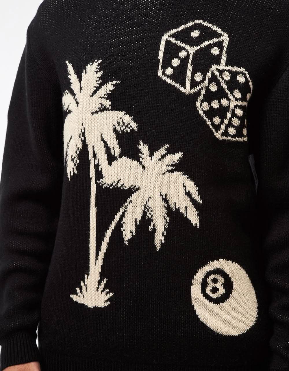 Route One Palms Knitted Sweater - Black - Image 3