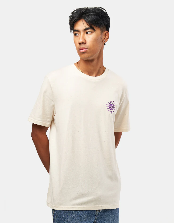 Route One Petroglyphic Organic T-Shirt - Natural Raw - Image 2