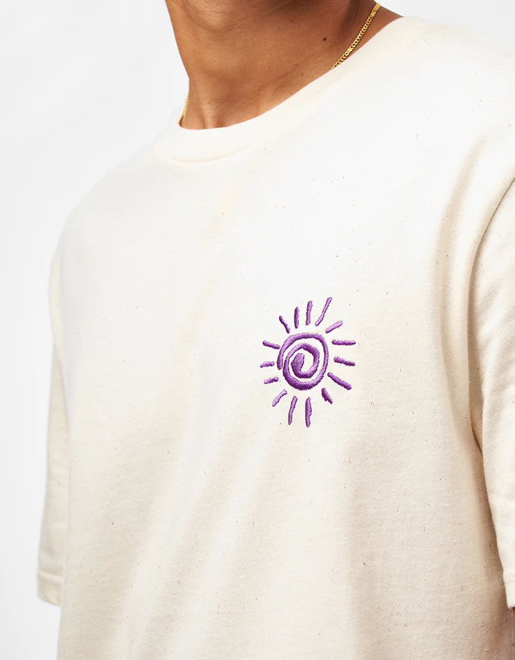Route One Petroglyphic Organic T-Shirt - Natural Raw - Image 4