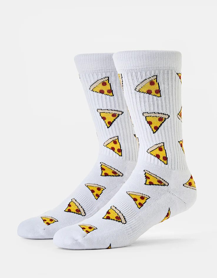 Route One Pizza Crew Socks - White