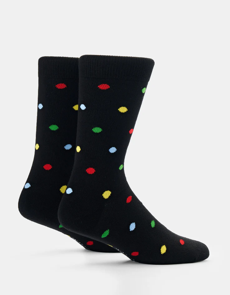 Route One Polka Dot Socks - Black - Image 3