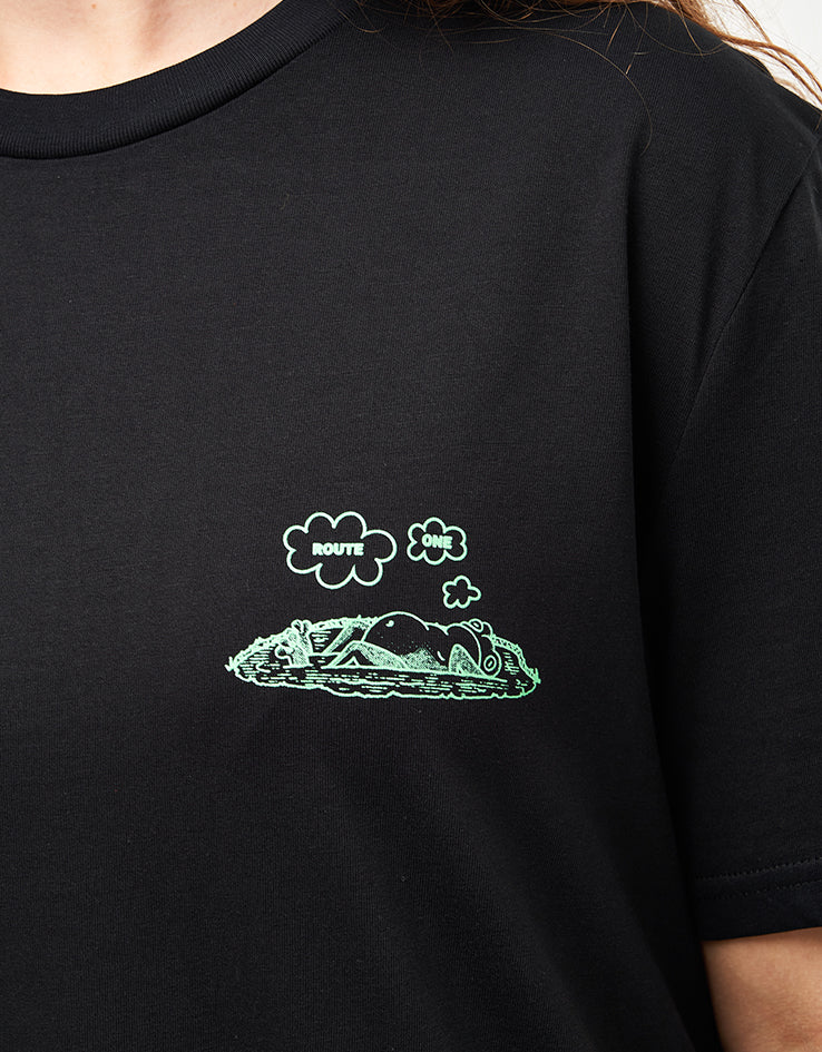 Route One Pondering Organic T-Shirt - Black - Image 7