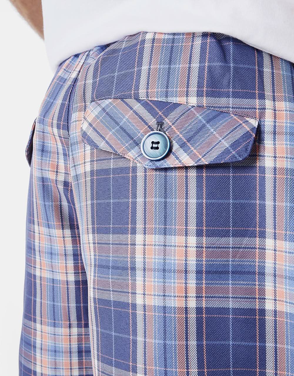 Route One Pool Shorts - Plaid Blue - Image 6
