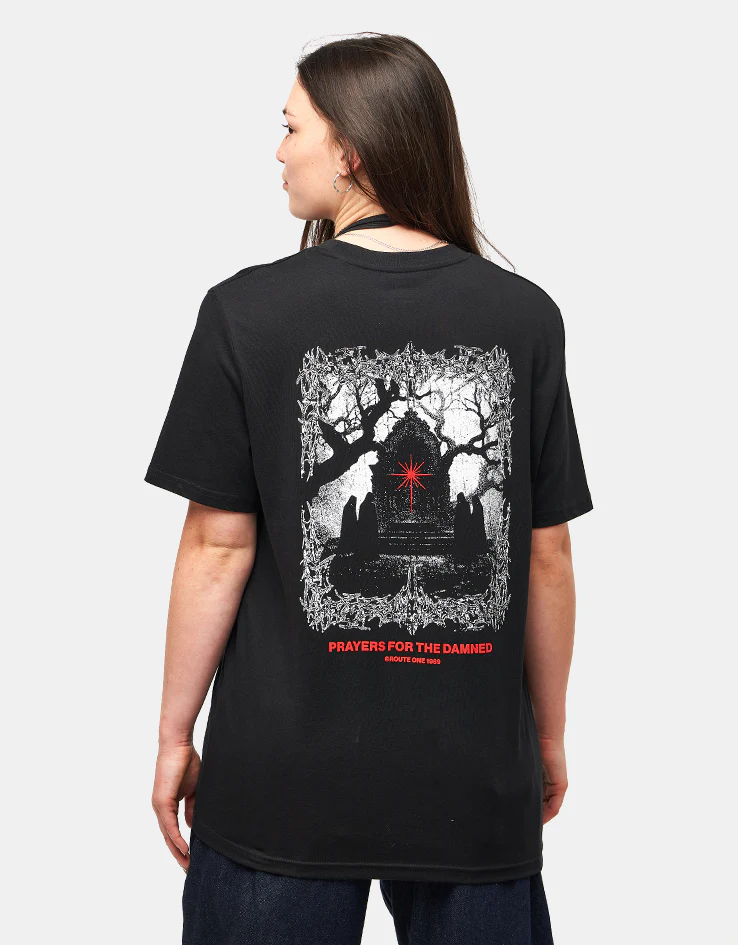 Route One Prayers Organic T-Shirt - Black - Image 5