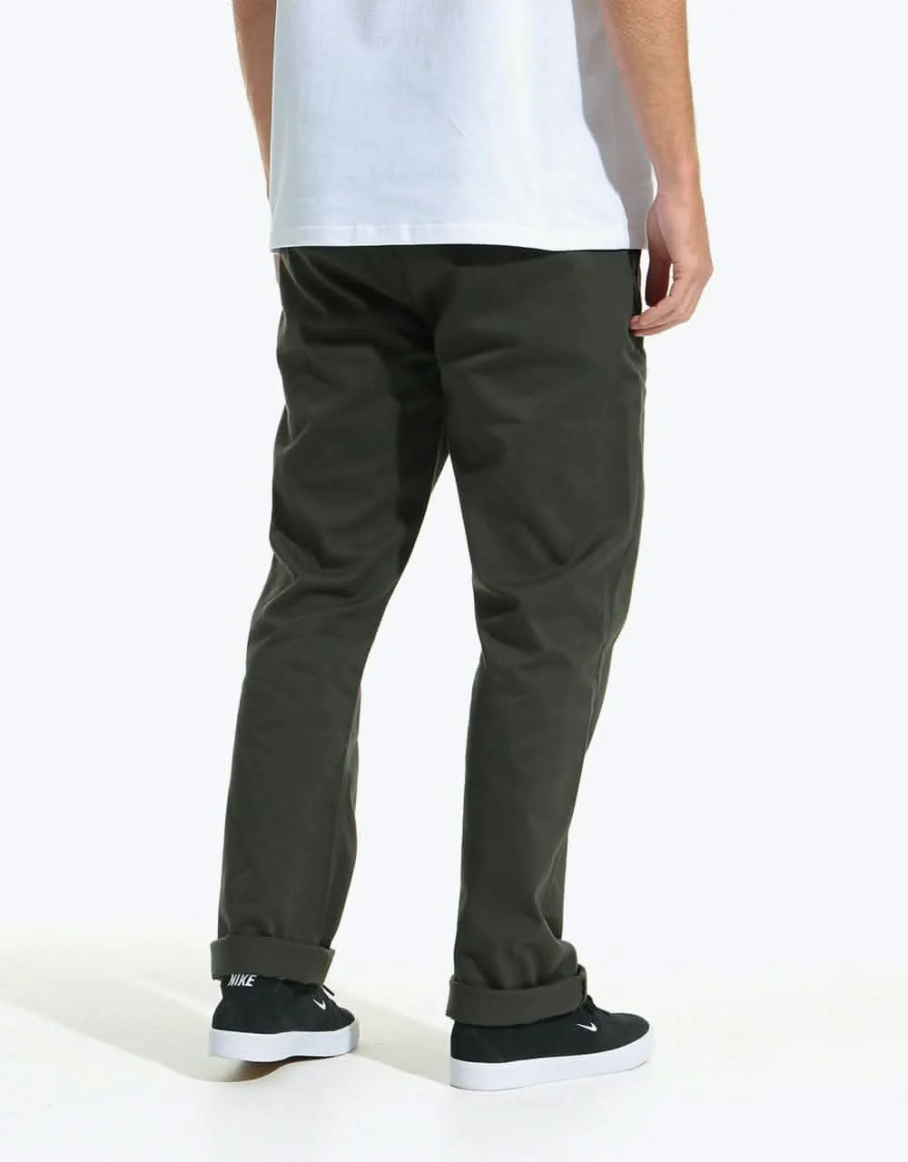 Route One Premium Relaxed Fit Chinos - Army - Image 3