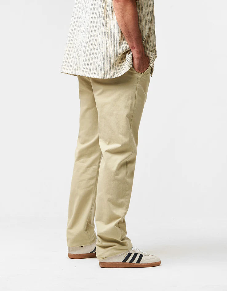 Route One Premium Relaxed Fit Chinos - Khaki - Image 2