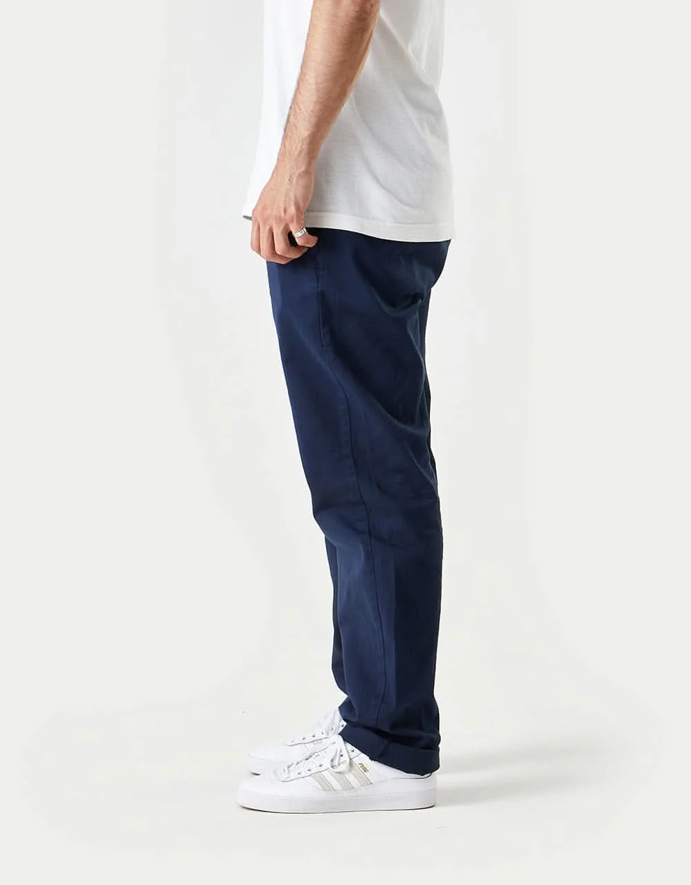Route One Premium Relaxed Fit Chinos - Navy - Image 3