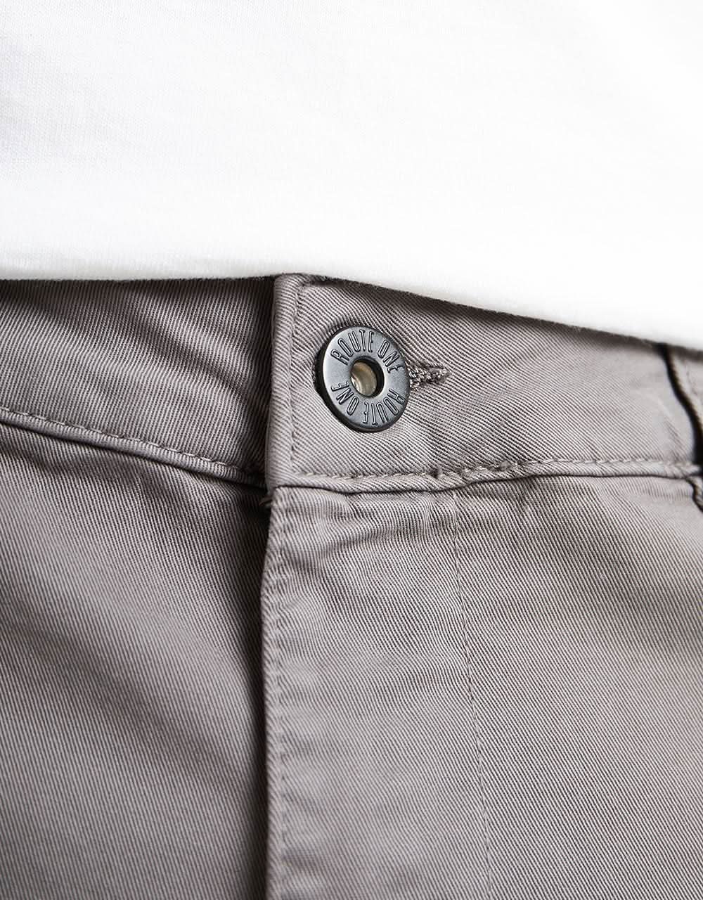 Route One Premium Slim Fit Chinos - Grey - Image 6