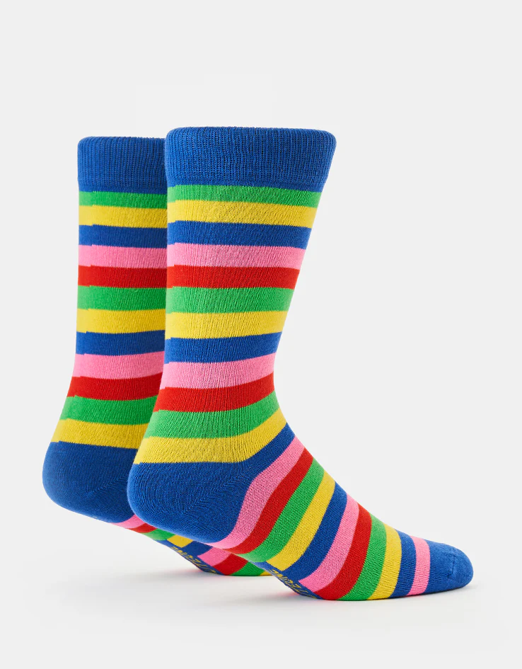 Route One Rainbow Striped Socks - Multi - Image 4