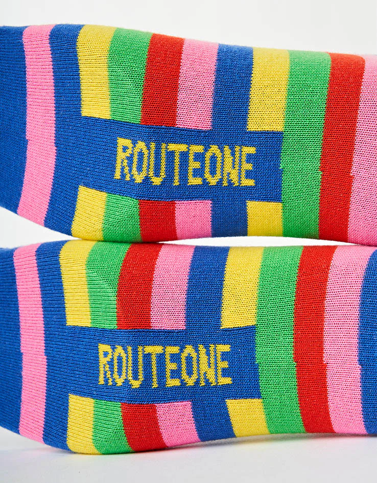 Route One Rainbow Striped Socks - Multi - Image 5