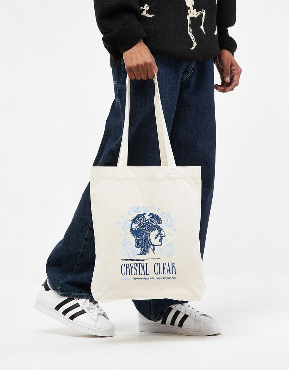 Route One Recycled Crystal Clear Tote Bag - Natural - Image 4