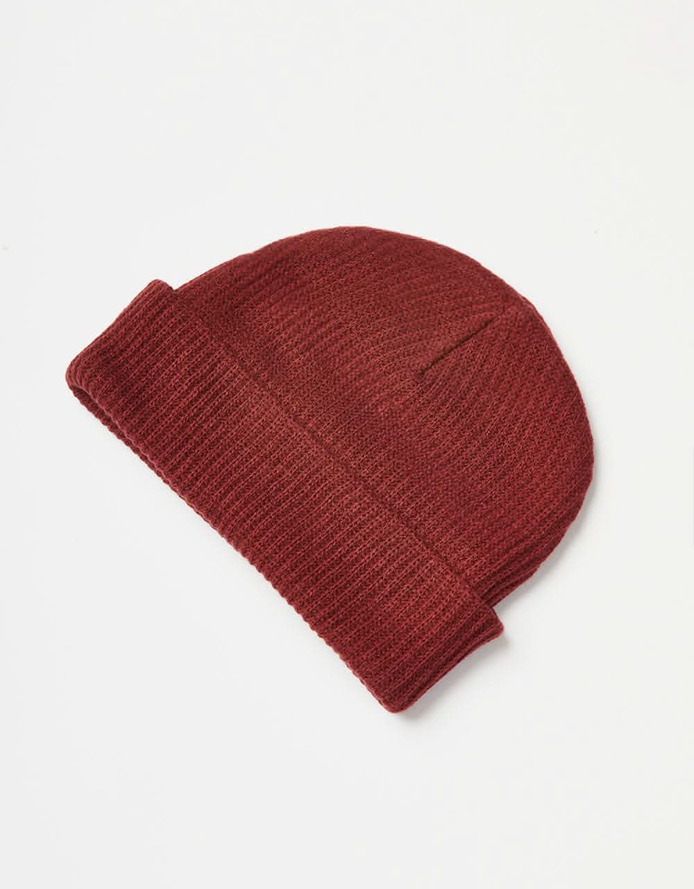 Route One Recycled Fisherman Beanie - Burgundy - Image 3