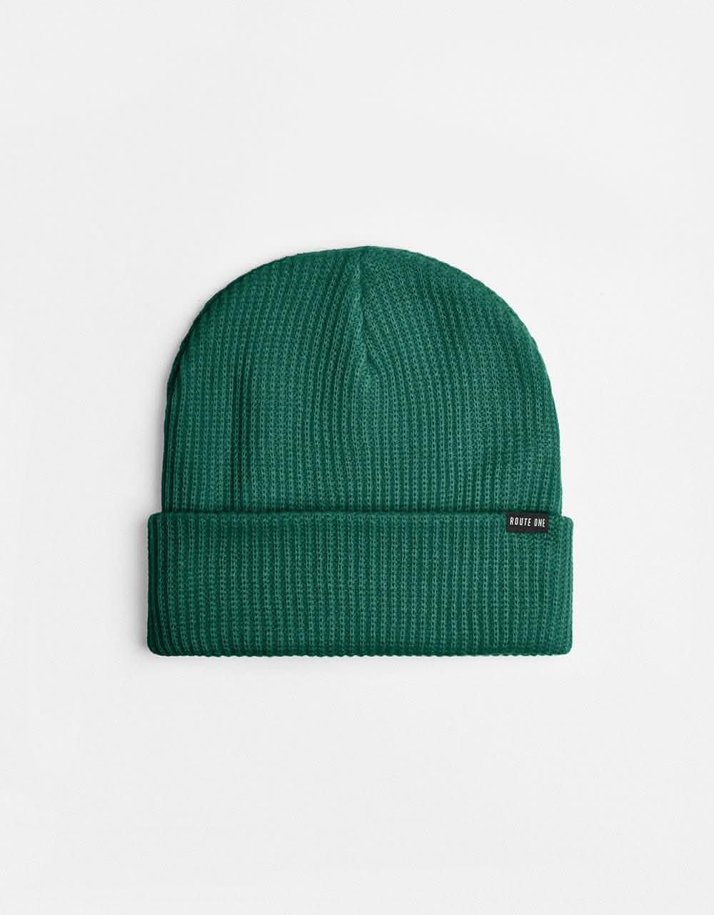 Route One Recycled Fisherman Beanie - Forest Green