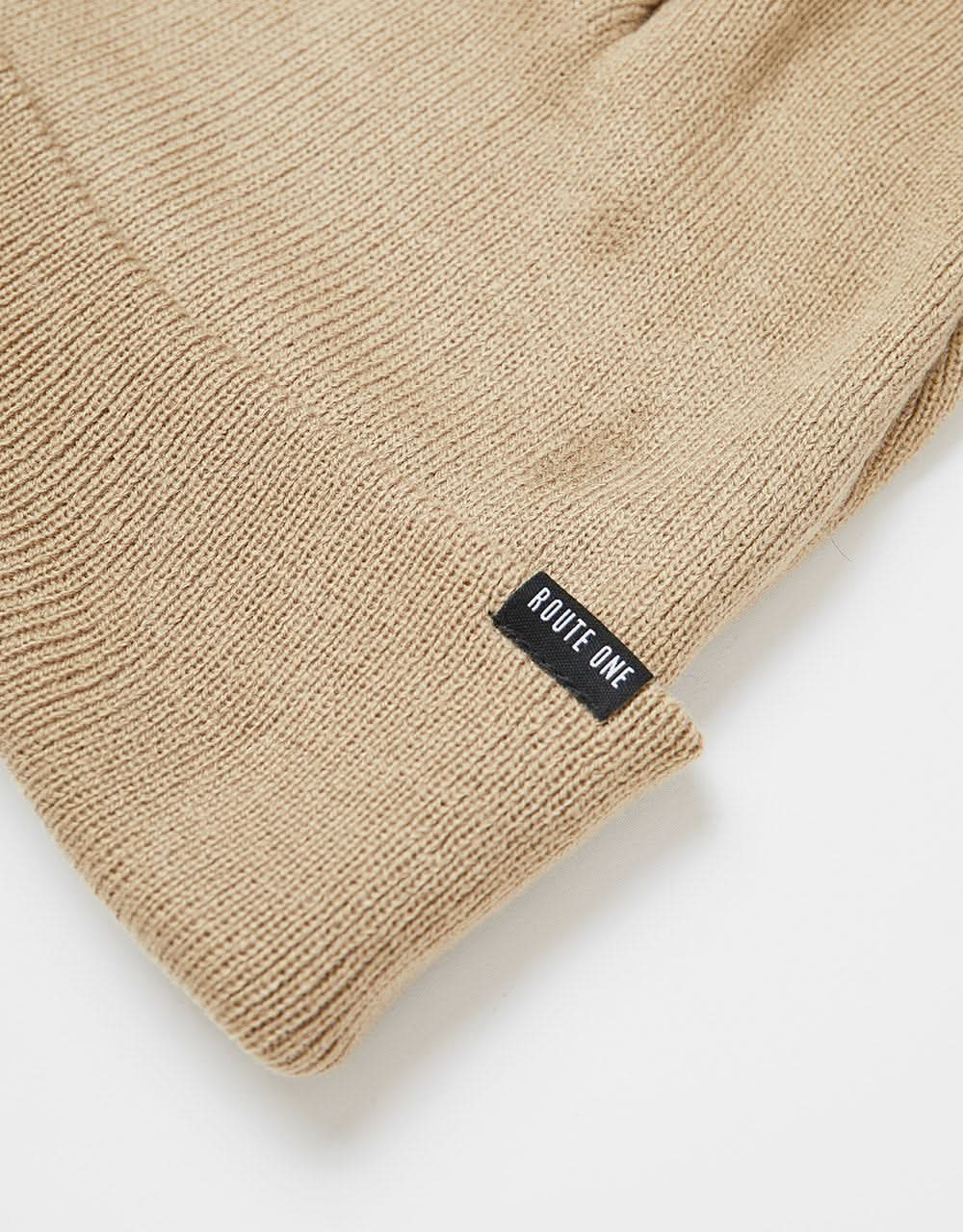 Route One Recycled NY Cuff Beanie - Desert Taupe - Image 2