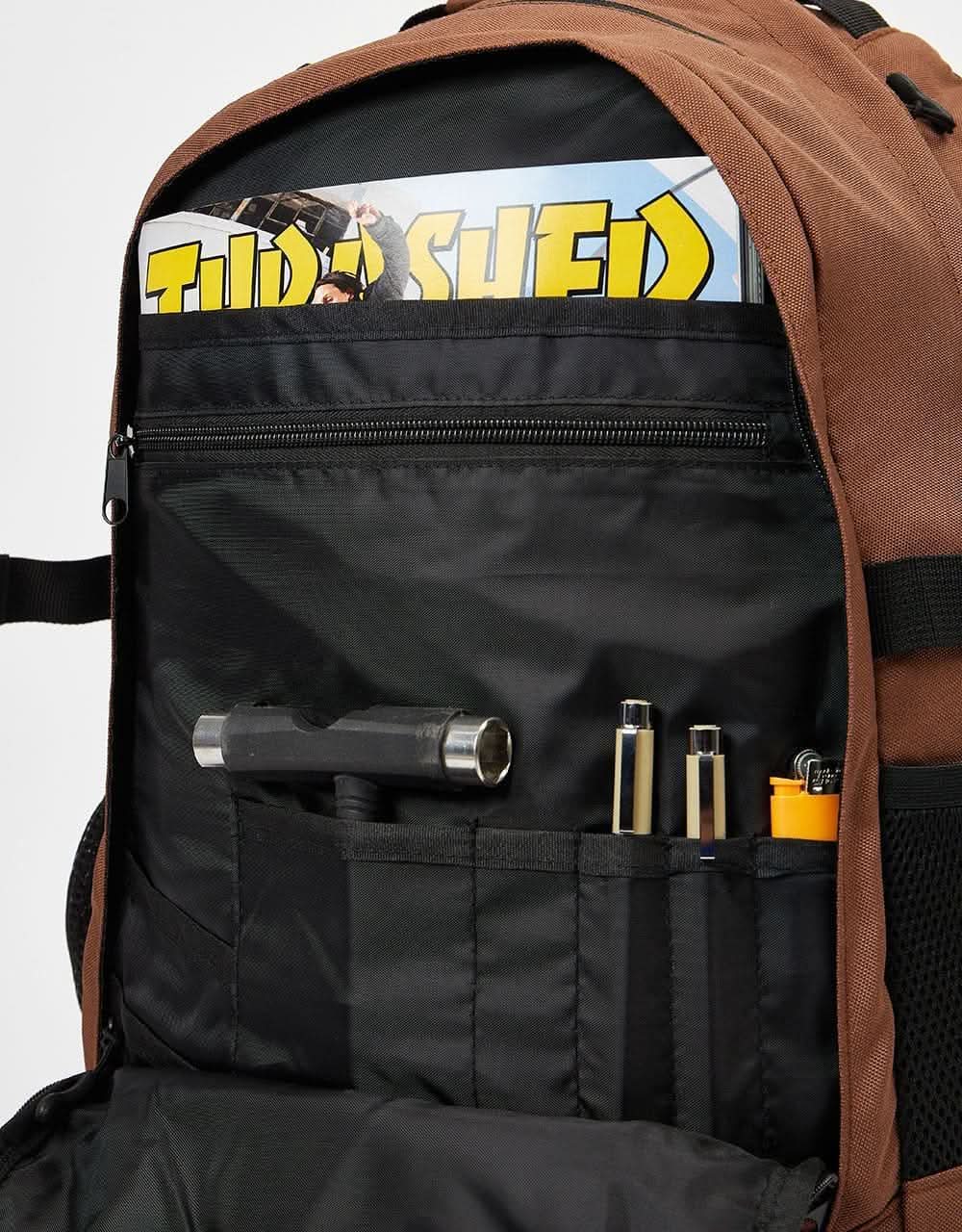 Route One Recycled Tour Backpack - Brown - Image 3
