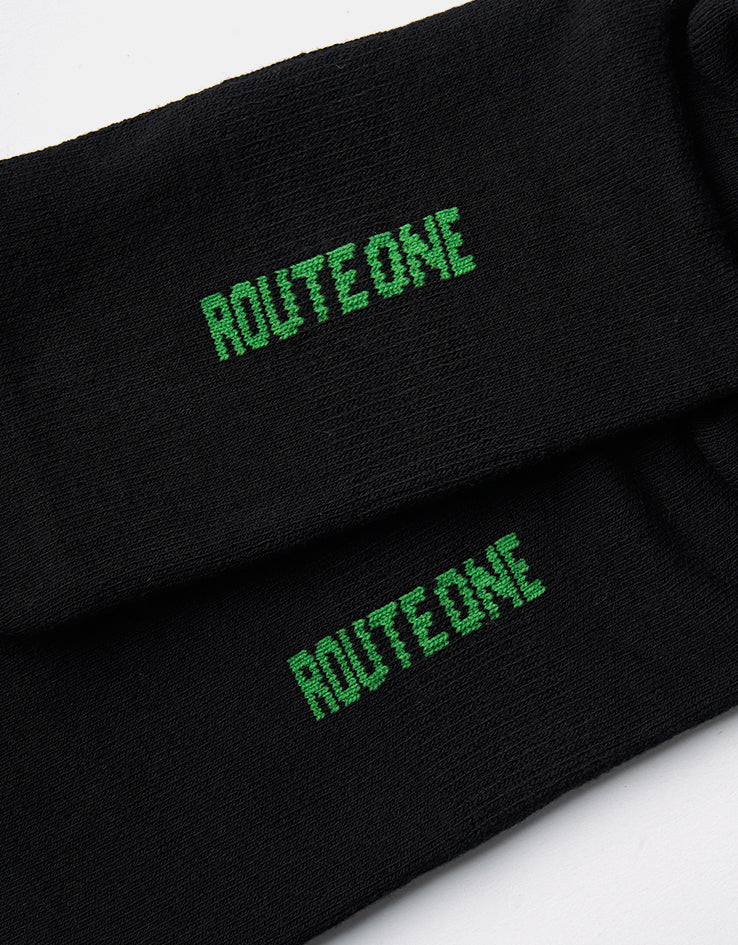 Route One Reefer Crew Socks - Black - Image 4