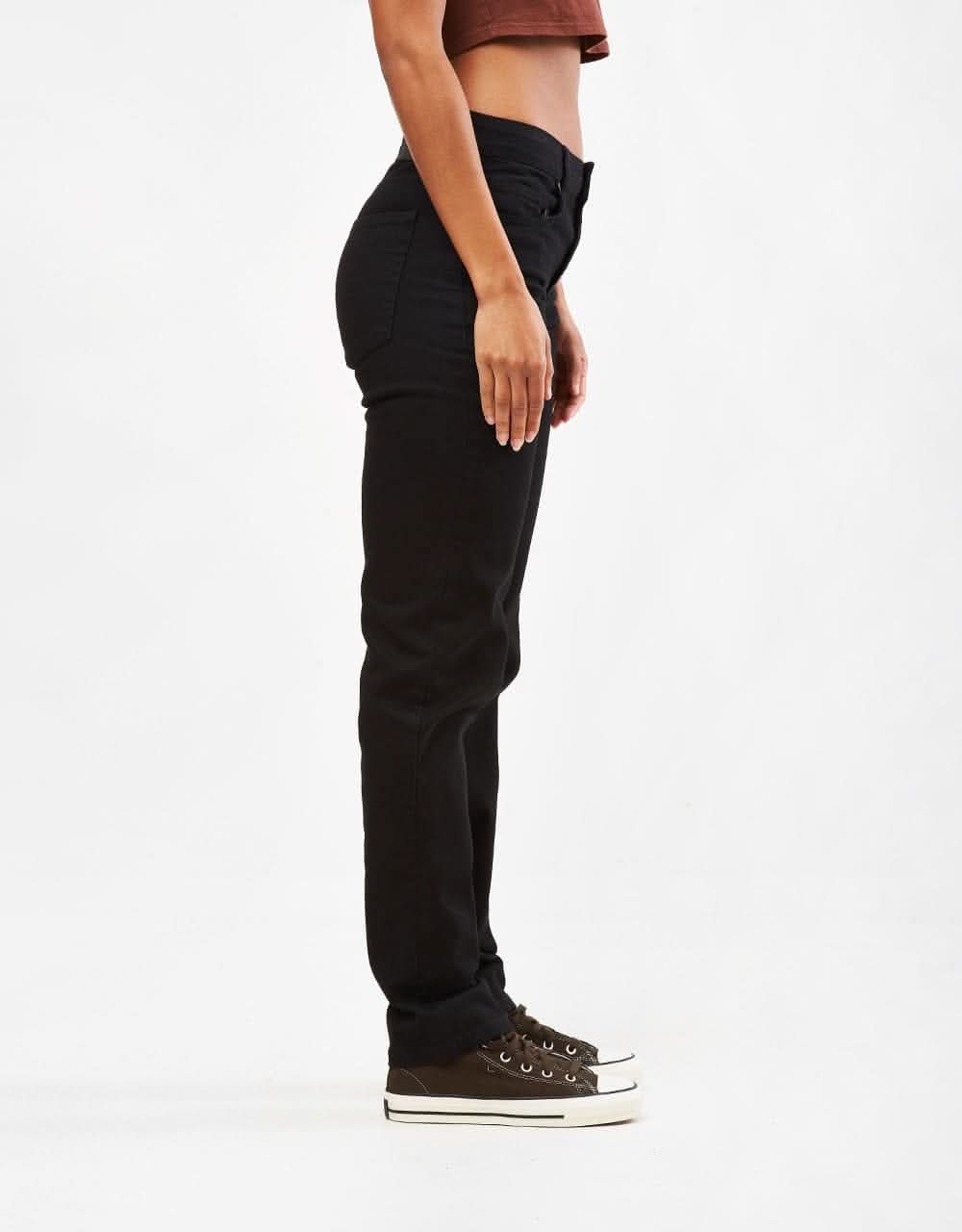 Route One Relaxed Denim Jeans - Flat Black - Image 10