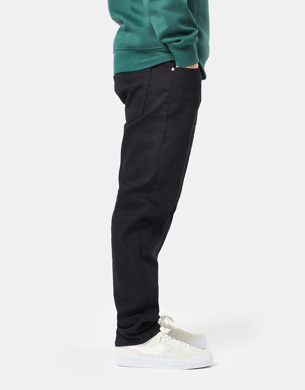 Route One Relaxed Denim Jeans - Flat Black - Image 3