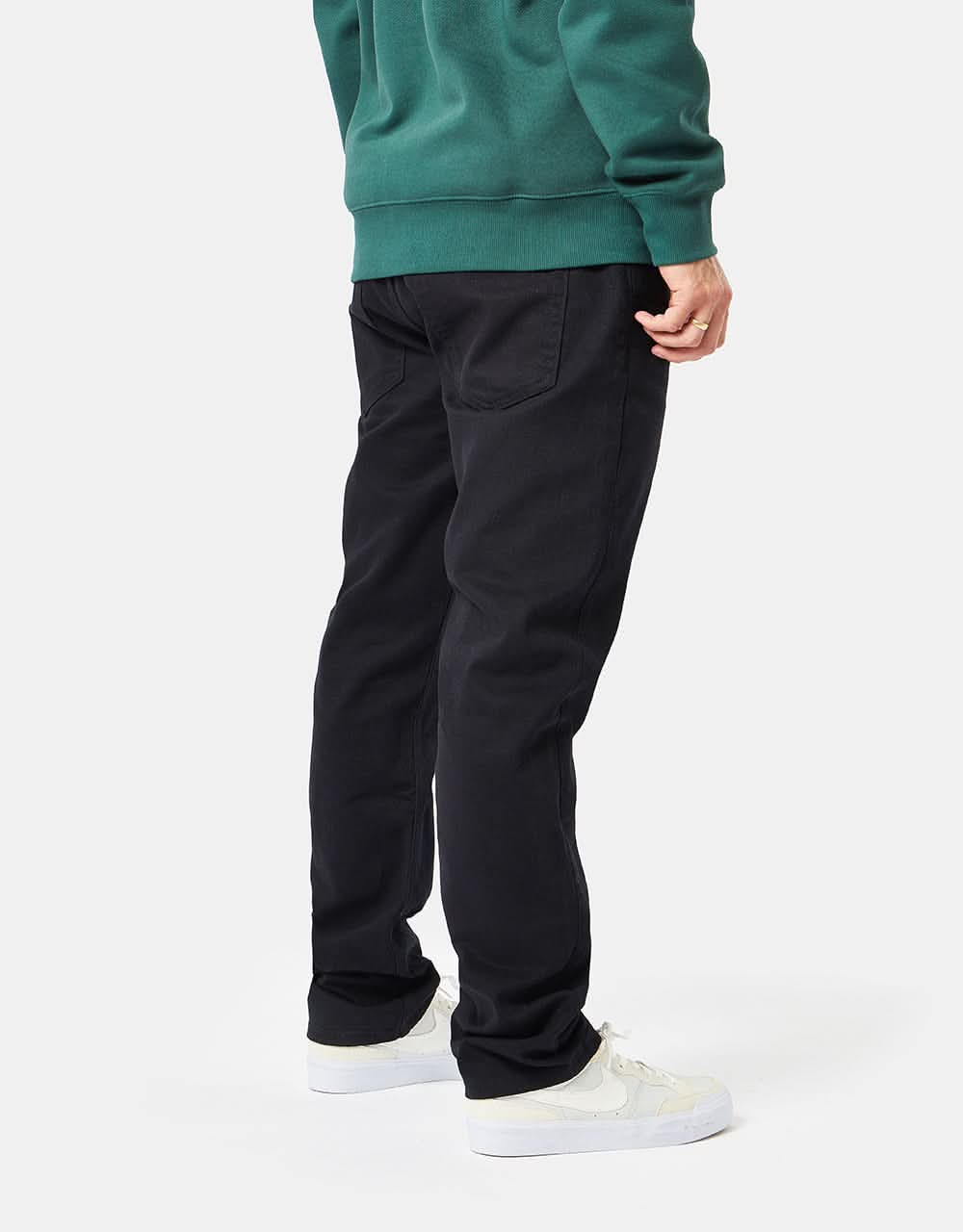 Route One Relaxed Denim Jeans - Flat Black - Image 4