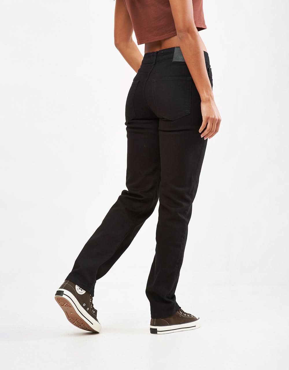 Route One Relaxed Denim Jeans - Flat Black - Image 9