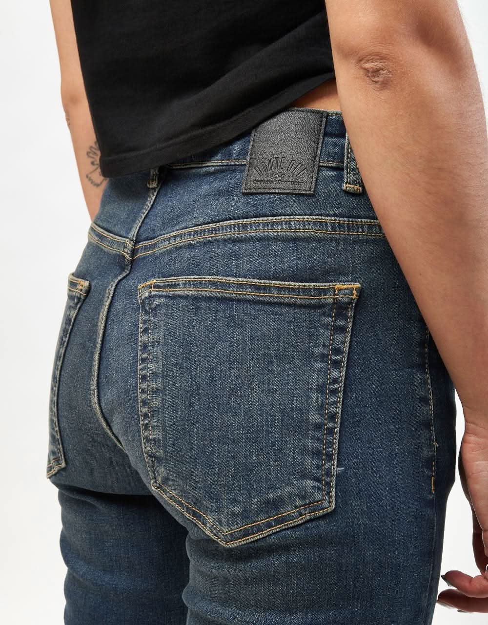 Route One Relaxed Denim Jeans - Mid Wash - Image 10