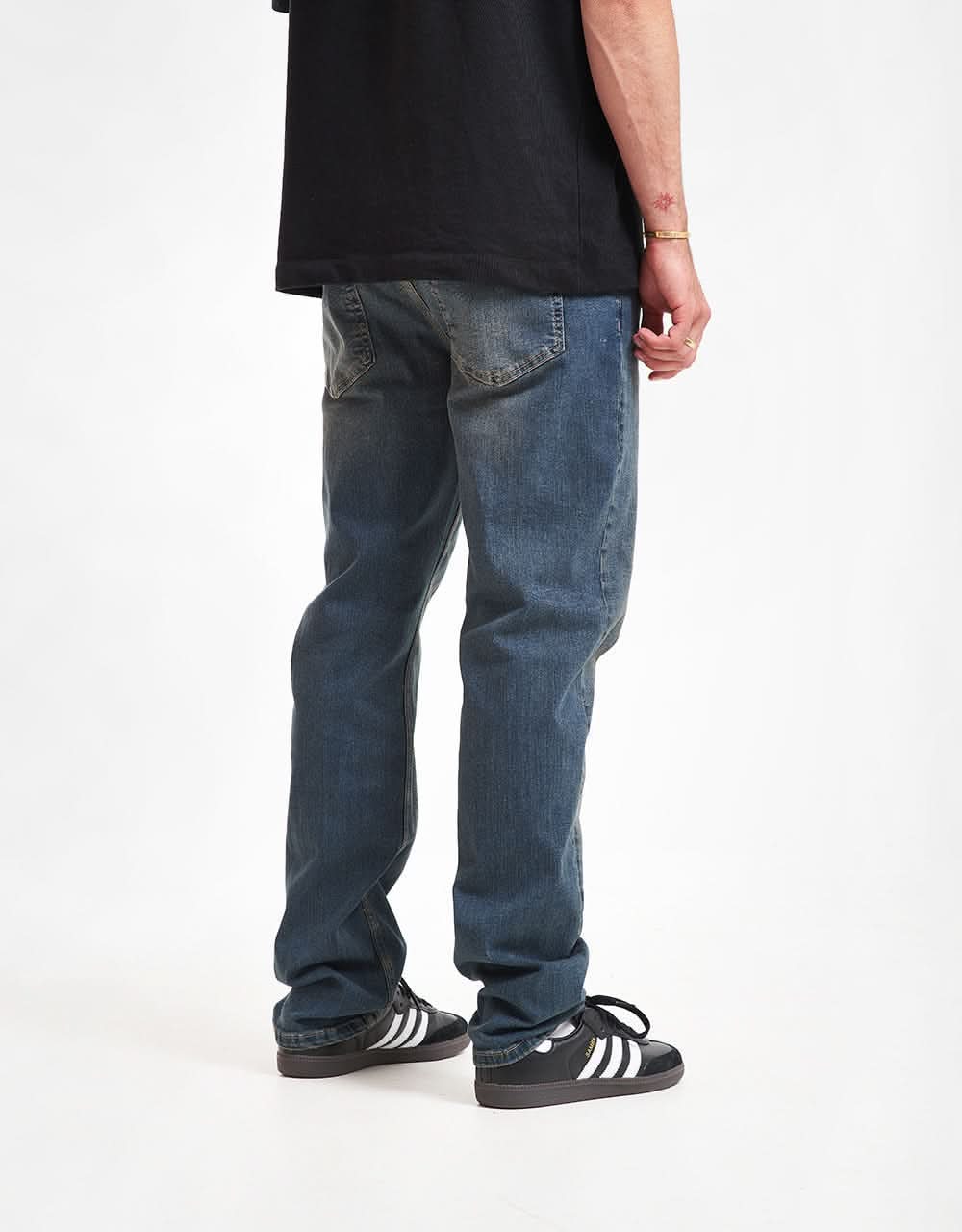 Route One Relaxed Denim Jeans - Mid Wash - Image 2