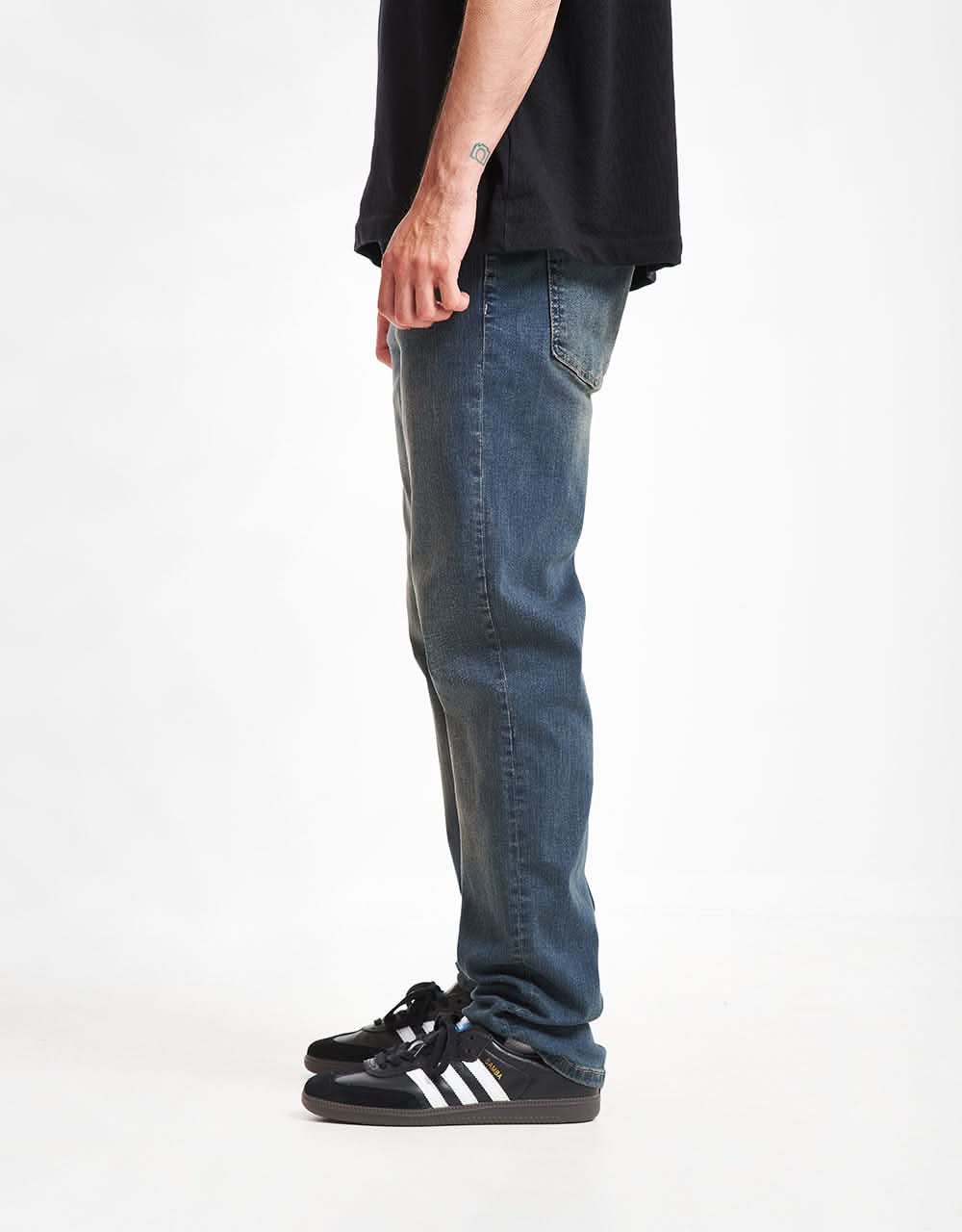 Route One Relaxed Denim Jeans - Mid Wash - Image 3