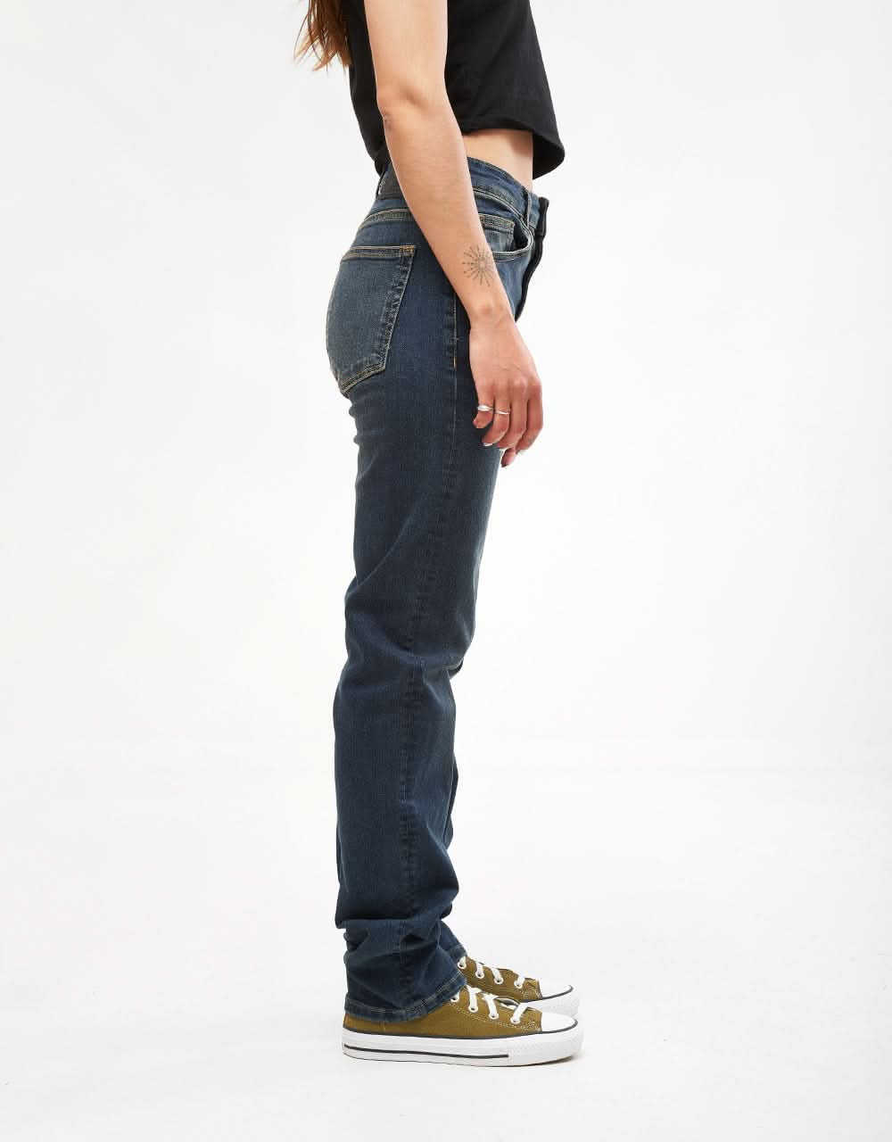 Route One Relaxed Denim Jeans - Mid Wash - Image 9