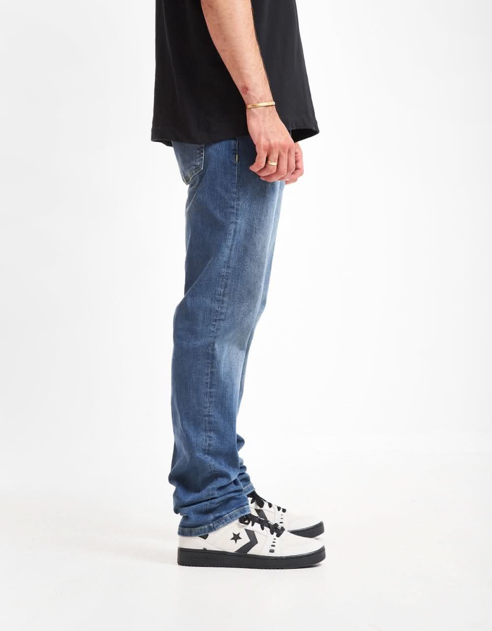 Route One Relaxed Denim Jeans - Washed Blue - Image 3