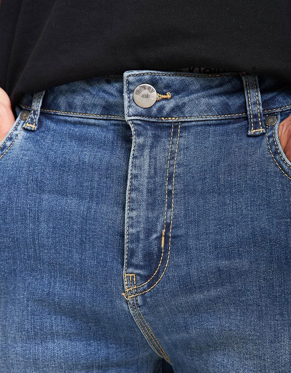 Route One Relaxed Denim Jeans - Washed Blue - Image 5