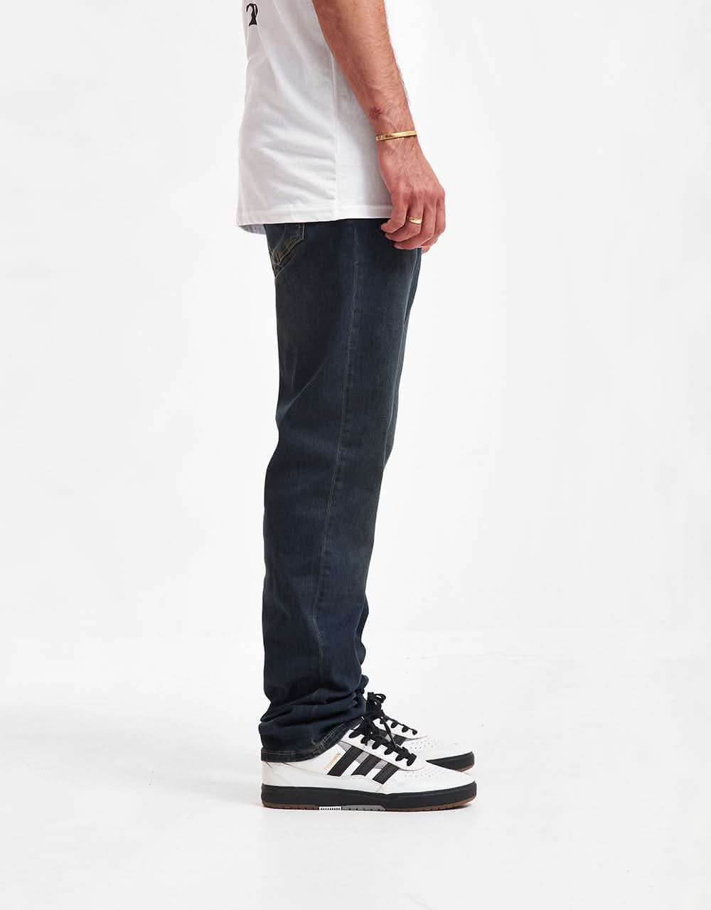 Route One Relaxed Denim Jeans - Washed Indigo - Image 3