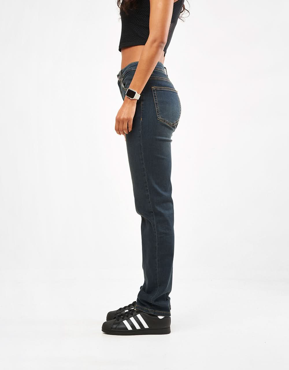 Route One Relaxed Denim Jeans - Washed Indigo - Image 9