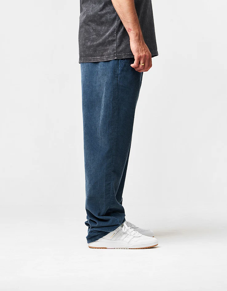 Route One Relaxed Fit Big Wale Cords - Air Force Blue - Image 3