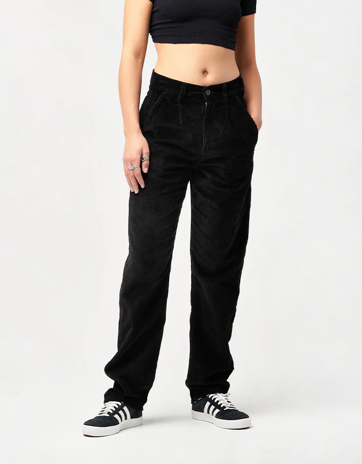 Route One Relaxed Fit Big Wale Cords - Black - Image 8