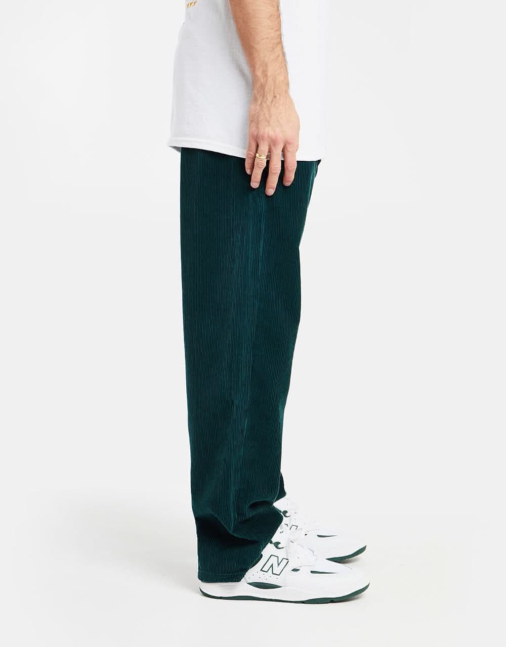 Route One Relaxed Fit Big Wale Cords - Forest Green - Image 3