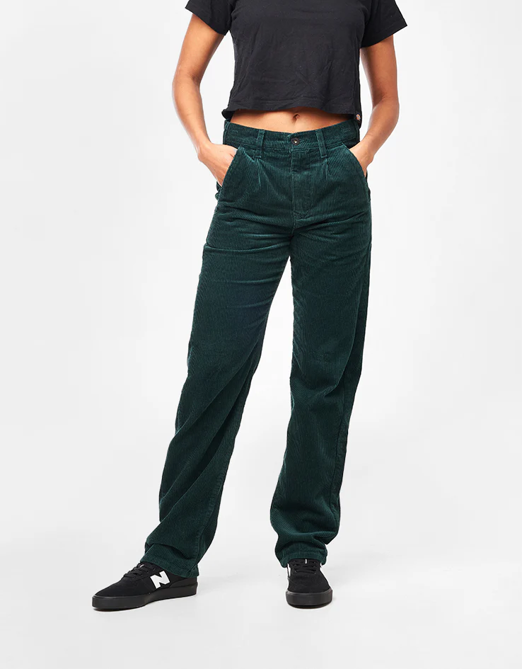Route One Relaxed Fit Big Wale Cords - Forest Green - Image 9