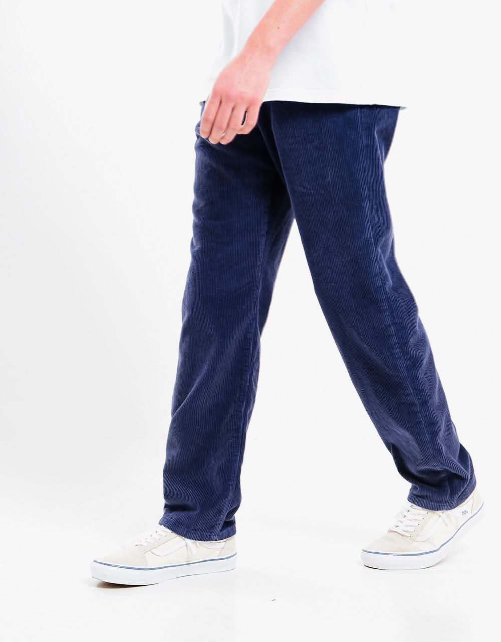 Route One Relaxed Fit Big Wale Cords - Navy - Image 4