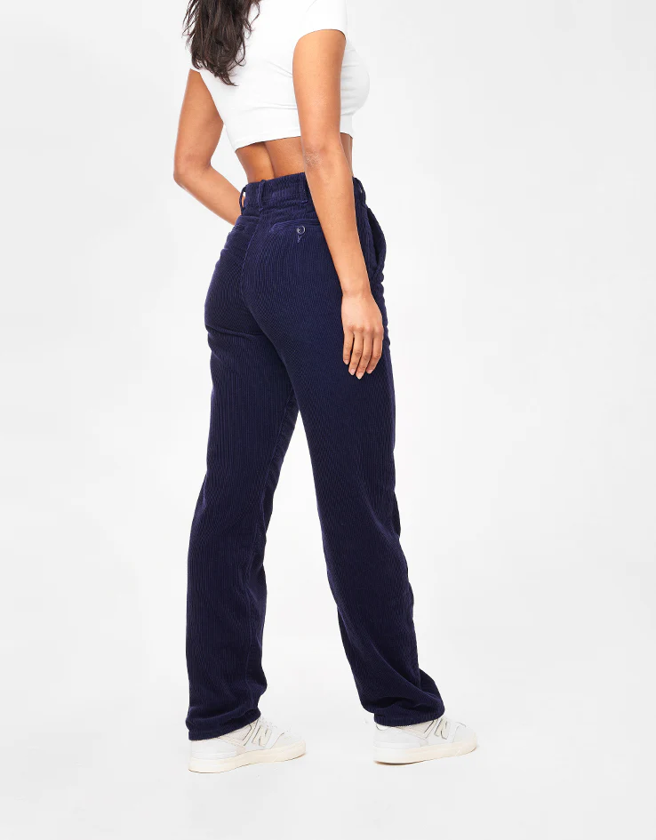 Route One Relaxed Fit Big Wale Cords - Navy - Image 9