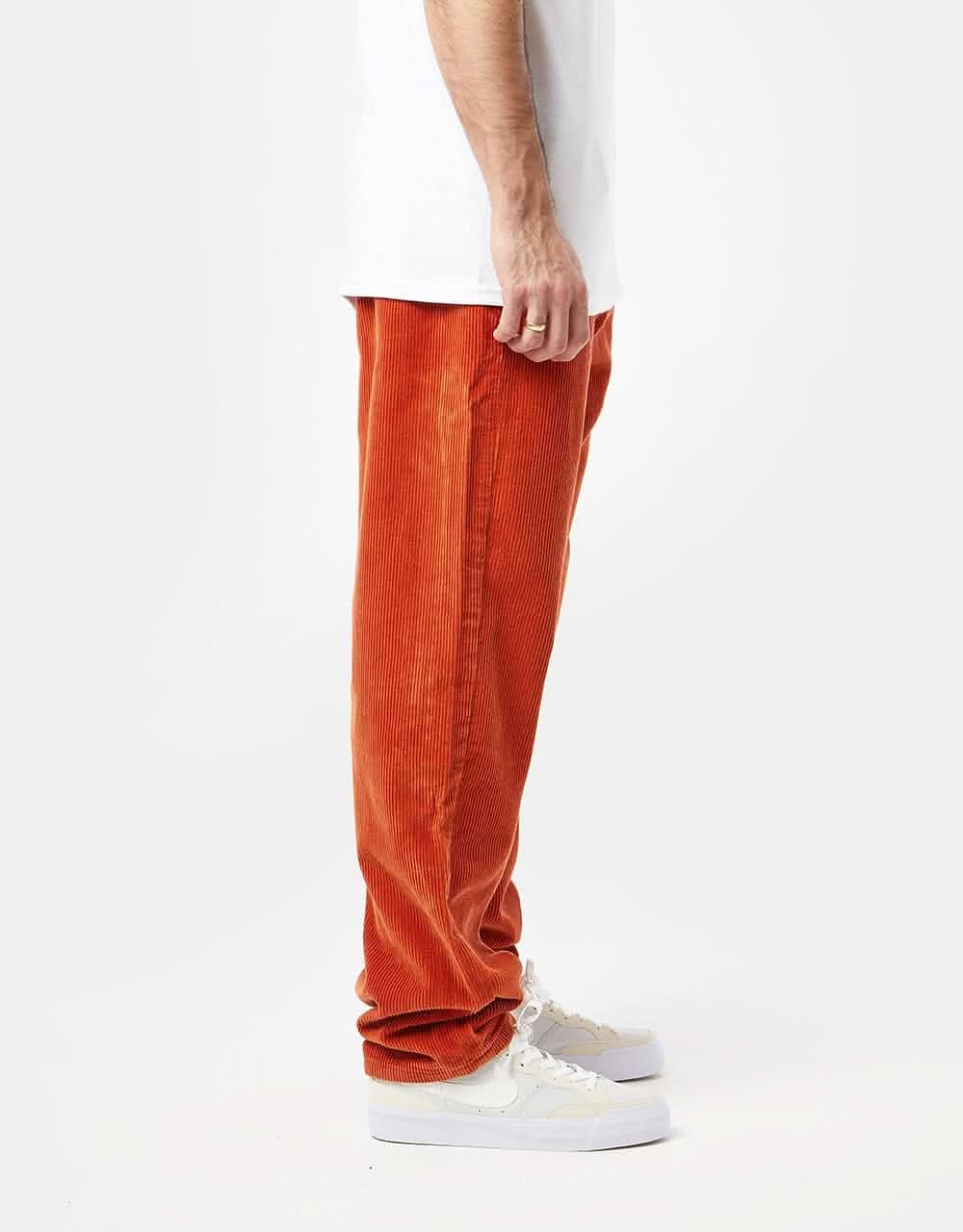 Route One Relaxed Fit Big Wale Cords - Rust - Image 3