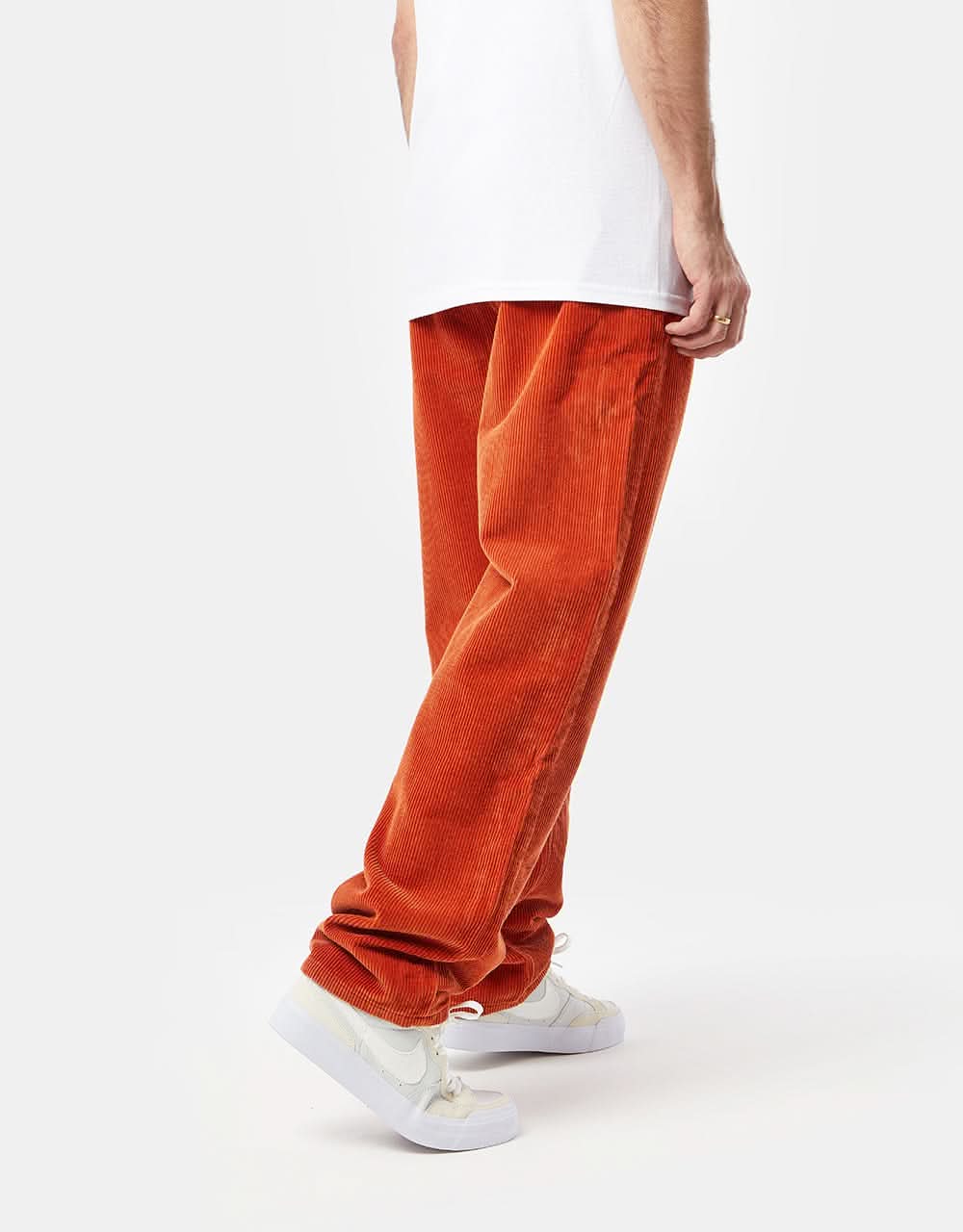 Route One Relaxed Fit Big Wale Cords - Rust - Image 6