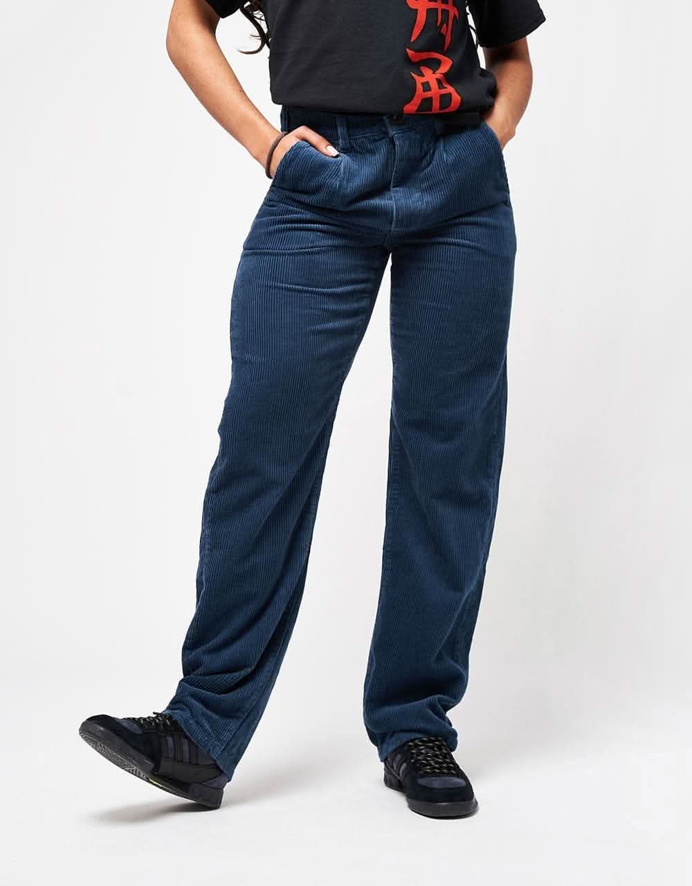 Route One Relaxed Fit Big Wale Cords - Shady Blue - Image 10