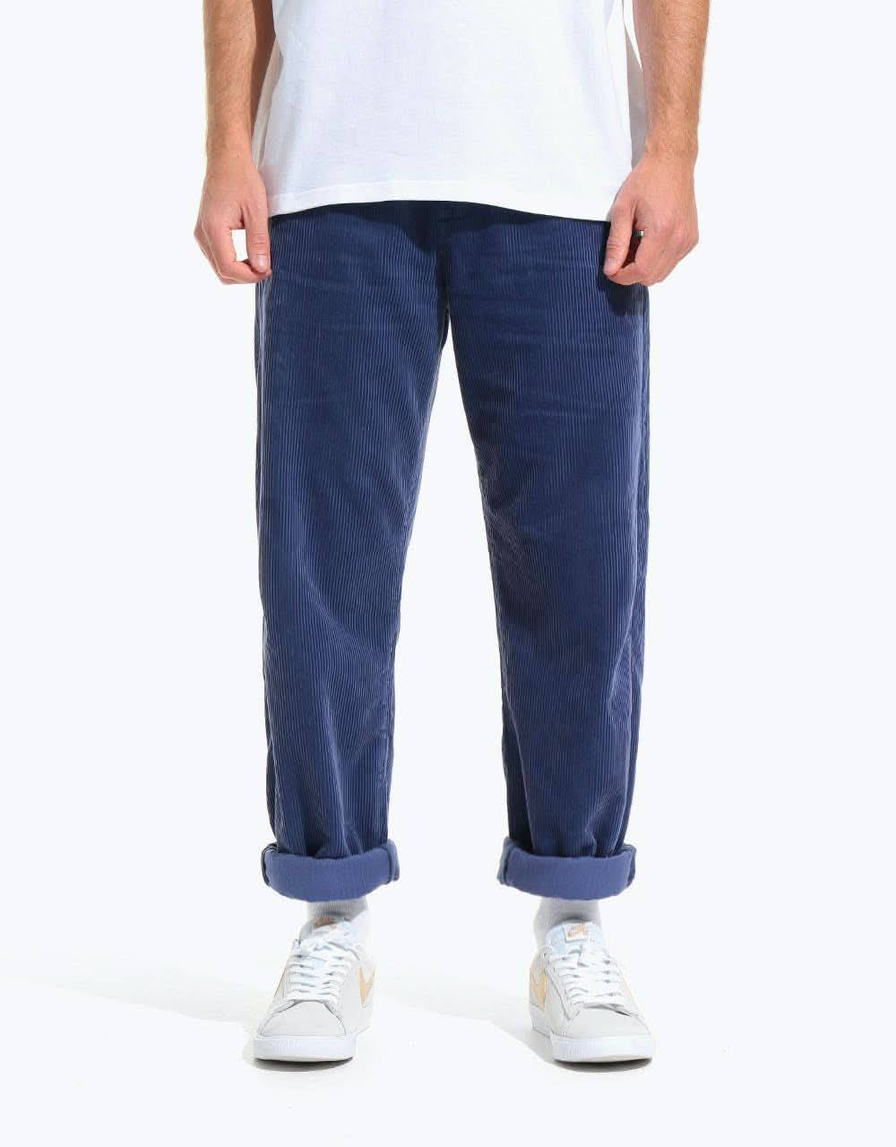 Route One Relaxed Fit Big Wale Cords - Shady Blue - Image 2