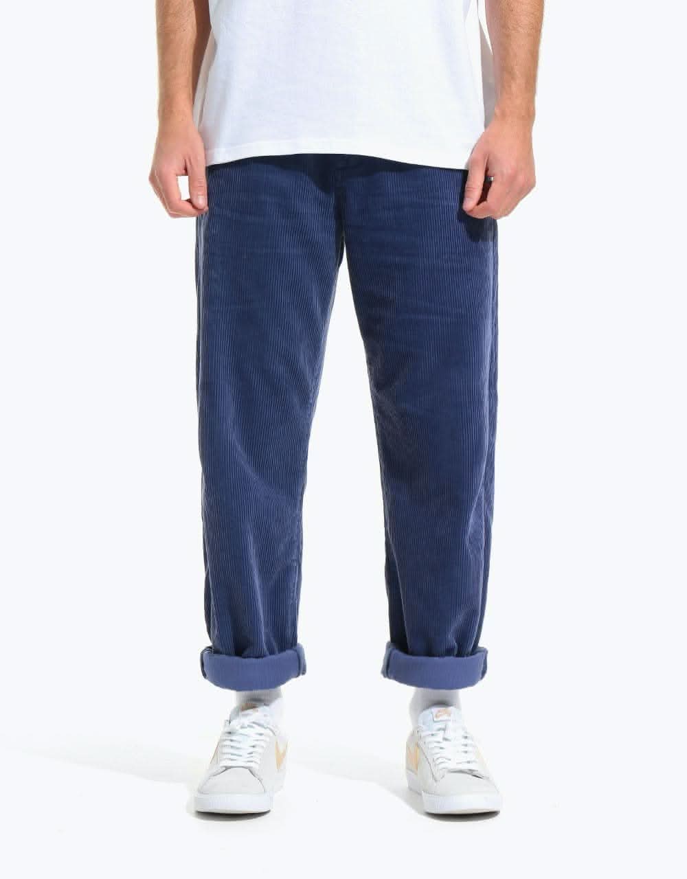 Route One Relaxed Fit Big Wale Cords - Shady Blue - Image 3
